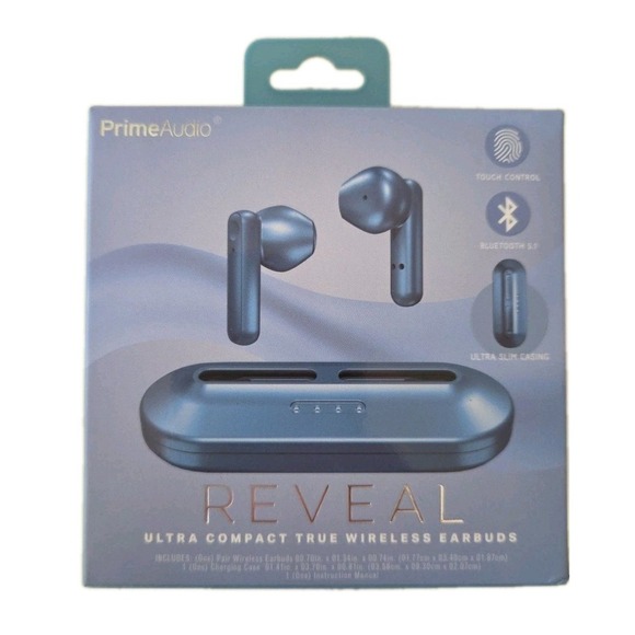 Reveal BlueTooth Ultra Compact Wireless EarBuds--Blue--Brand New - Picture 1 of 4